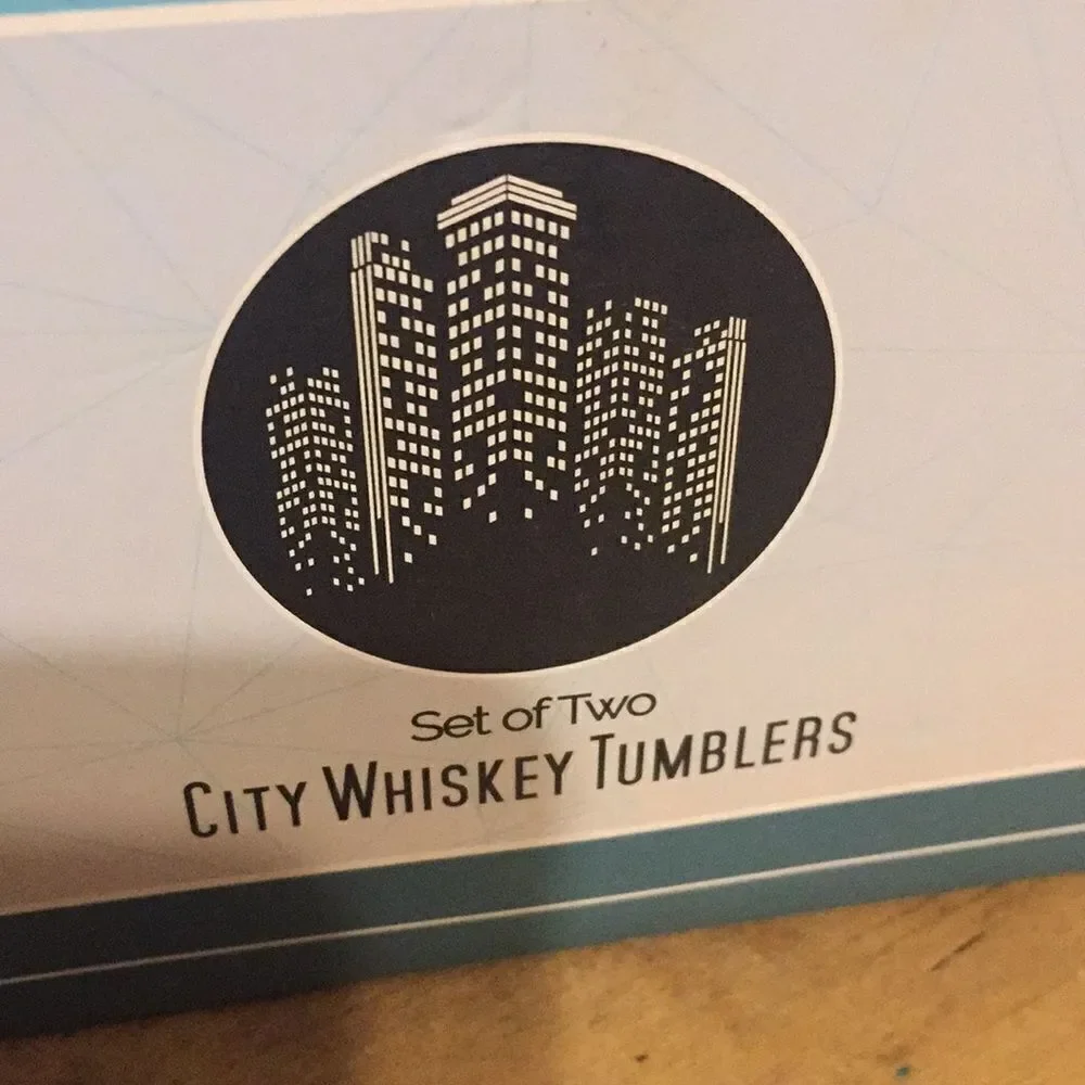 City Whiskey Tumbler Glasses